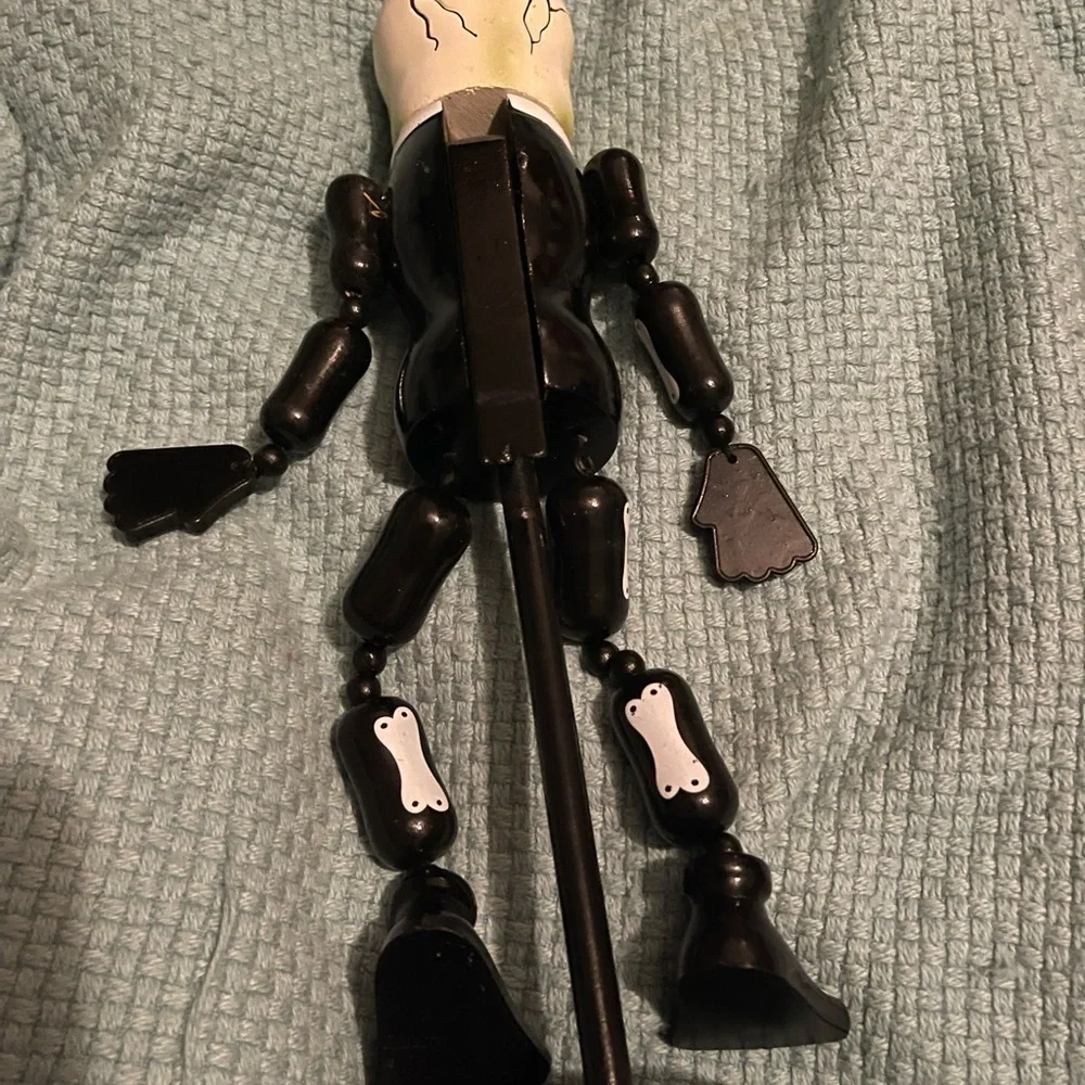 Skeleton Nutcracker Halloween Wood Dangling Limbs 14